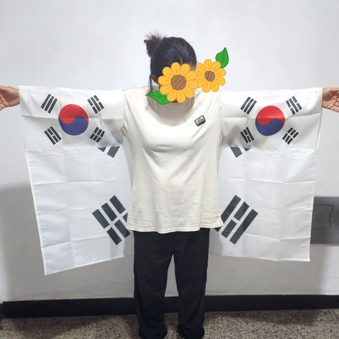 오륜기 대한민국 국기 미국 중국 베트남 태국 한국 응원도구 GW몰, 1개, 한국B