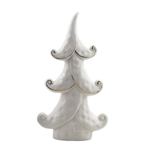 현대 크리스마스 트리 동상 Tealight Candleholder 거실 삽화 컬렉션 입상 조각 홈 오피스 촛대 장식 집들이 선물, 엘, 세라믹