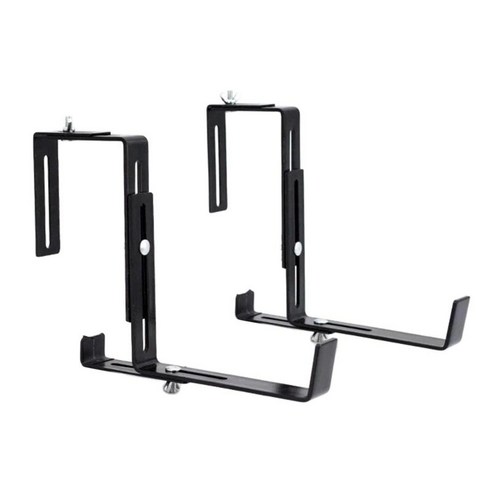 발코니 새 피더 재배자에 대 한 2Pcs 벽 벽 후크 탄소 철강 공장 옷걸이, 18.5x20x3cm., 검은 색, 탄소강