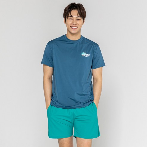 프로마쥬 오버핏 남성용 반팔티 래쉬가드 상의