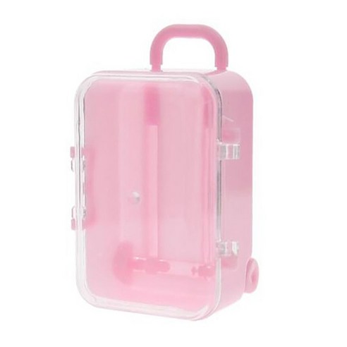 Deoxygene 핑크 미니 롤러 여행 가방 사탕 상자 성격 크리 에이 티브 웨딩 수하물 트롤리 케이스 장난감 작은 보관, 1개, 분홍