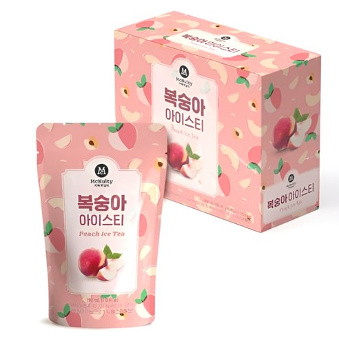 맥널티 파우치 음료 복숭아아이스티 190ml x 10개, 190ml/10개입 맥널티아이스티