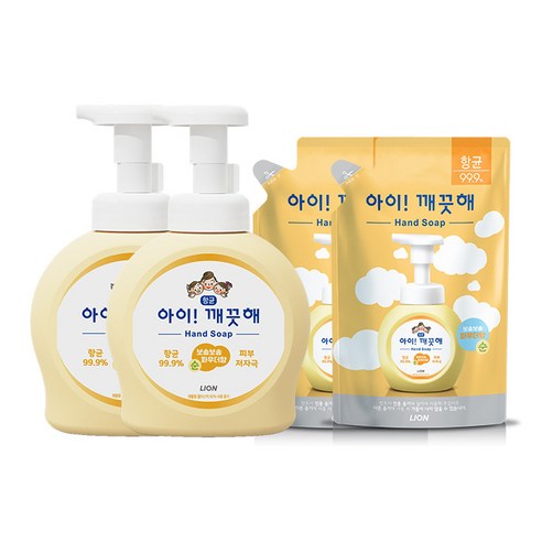 아이깨끗해 순파우더 대용량 용기490ml+리필(450mlx2), 1세트