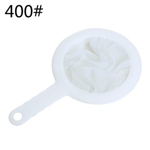 재사용 가능한 100/200/400 슈퍼 미세 메쉬 체 여과기 소 름 실크를위한 쿠리 랜드 핸들, 400 메쉬