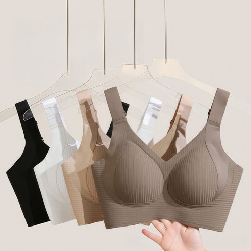 편안함과 볼륨을 동시에 잡는 MOTRIA 노와이어 심리스 브라