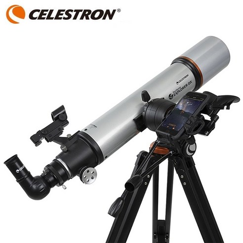 천체망원경  celestron professional starsense explorer dx 102az 102mm f6.5 az 굴절기 with 스마트폰 어댑터 천문 망원경22460, 전화 블루투스, 1개