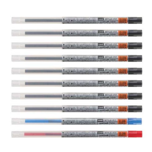 유니 스타일핏 리필심 0.38mm UMR-109-38, 흑8청1적1
