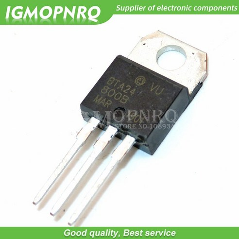 전기차충전기10pcs BTA24-800B BTA24 BTA24-800 triac 25 AMP 800 볼트 TO-220 원본, 한개옵션0