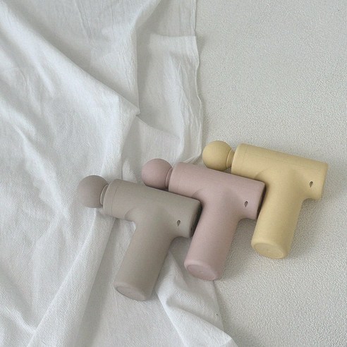 부이 무선 미니 컬러 마사지건 저소음 경량 BLDC 휴대용 소형 안마기, YELLOW