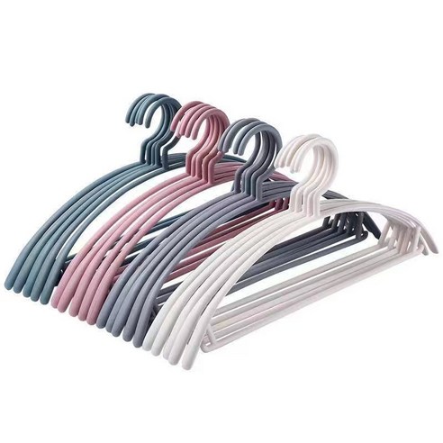 라운드 옷걸이 니트 티셔츠 상의 옷걸이 50pcs, 흰색