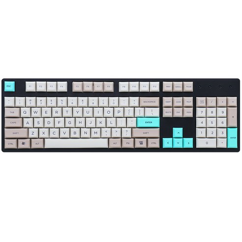 추천상품 DSA PBT 염료승화 104 KEY 레트로 베이지 영문각인 키캡