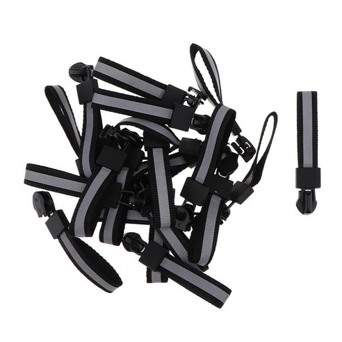 Ursmart 20pcs 금속 지퍼 풀러 웨빙 코드 지퍼 슬라이더/지퍼 풀러 지퍼 버클 DIY 재봉 액세서리, 형광, 폴리 에스터 금속