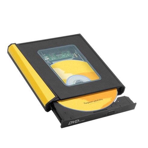 노트북용 USB 3.0 외장형 DVD 버너 광학 드라이브 읽기-쓰기 레코더 DVD-RW 훨씬 더 나은 성능의 휴대용 및 얇은, 노란색, 140x145x19mm, 플라스틱