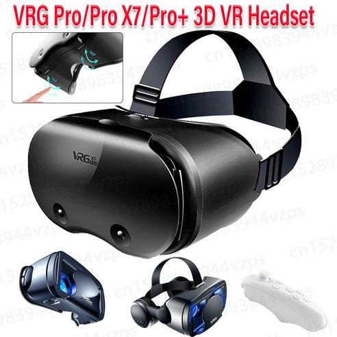 VR안경 VR게임기 VRG 프로 X7 3D VR 안경 헬멧 스마트폰 비디오 게임 쌍안경 헤드셋 가상 현실 안경 5-7 인치 스마트폰용, 3.Y1 Gamepad Only