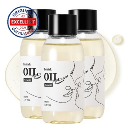 리프리스크 바디 마사지오일 100ml 프리지아향, 3개