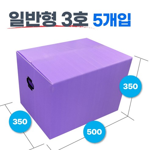 광동 손베임방지 이사박스 보라색, 5개, 일반형