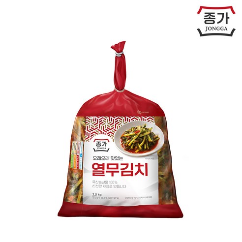 종가집 열무김치 2.5kg/ 갓담은 생김치~, 2.5kg, 3개