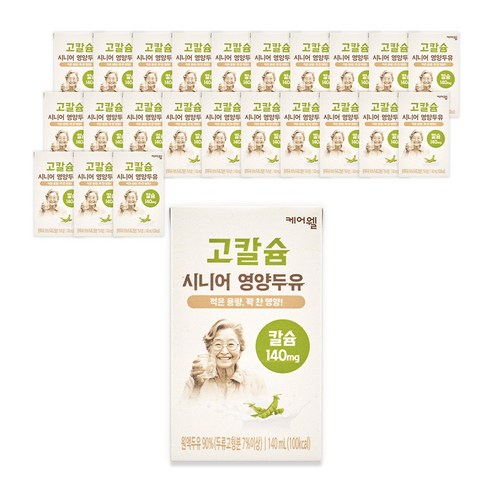 케어웰 고칼슘 시니어 영양두유 (140ml x 1팩), 140ml, 1개, 1개