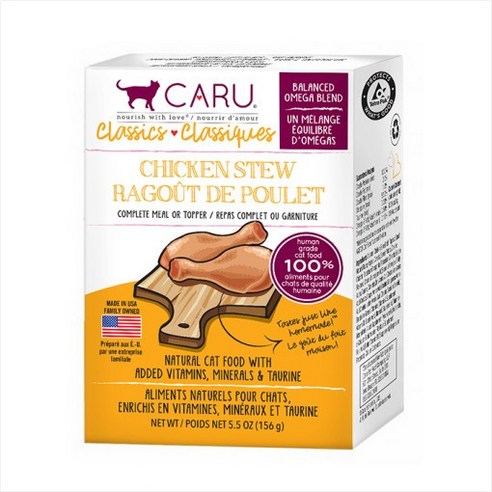 카루 클래식 치킨 스튜 멀티팩 고양이 습식사료, 닭, 156g, 1개