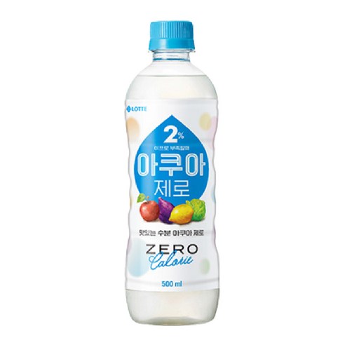 롯데칠성음료 2% 부족할때 아쿠아 제로 500ml, 20개