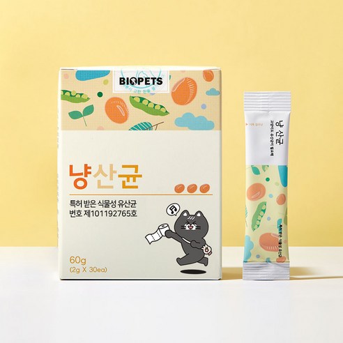 강아지 고양이 유산균 바이오펫츠 냥산균60g 30EA, 30회분, 장건강/유산균, 1개