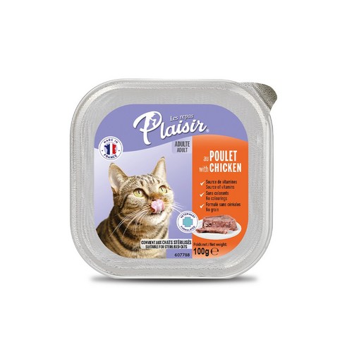 [파테타입] 플레이저 고양이 습식사료 4종 100g, 치킨 100g, 1개