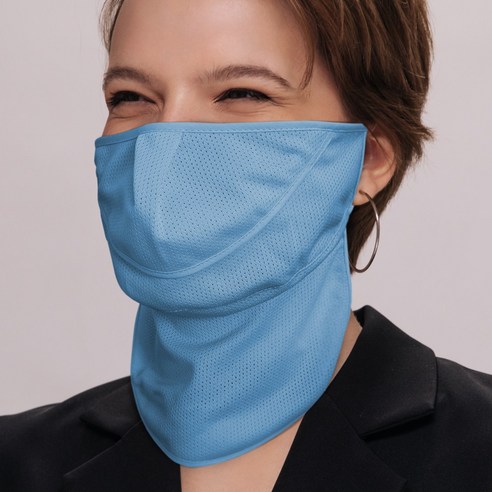 여성용 골프 자외선차단 마스크 귀안아픈마스크, 스카이