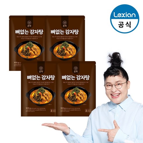 [온작]뼈없는 감자탕 900g 4팩, 4개