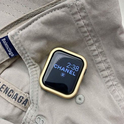 [용꼬리용용] 애플워치 알루미늄 합금 프레임 케이스 호환가능 SE 3 4 5 6 7 8, 40mm