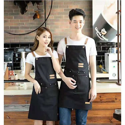 북유럽풍 방수 주방 자수 가죽, 80cm 길이 60cm 너비, 검은색