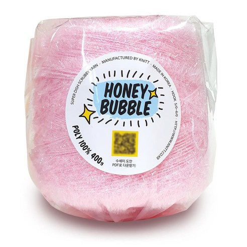 니뜨 허니버블 수세미 콘사 400g, 13베이비핑크, 1개