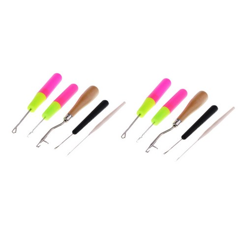 10 pcs 크로 셰 뜨개질 후크 래치 잠금 마이크로 헤어 바늘 깔개 만들기 뜨개질 모듬, 멀티, 플라스틱