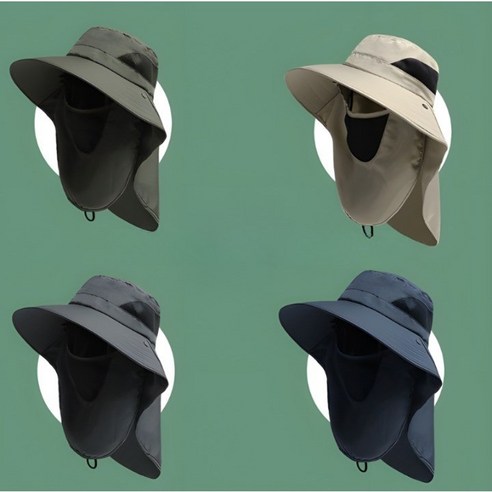 썬율 자외선차단 접이식 플립캡 등산 여름 챙넓은 모자, 그레이