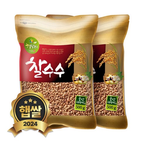 농산 국산 찰수수 500g, 2개