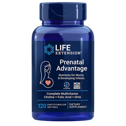 Life Extension Prenatal Advantage 삼키기 쉬운 소프트젤 120정