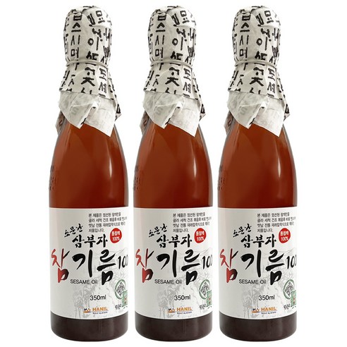 소문난 삼부자 참기름 저온압착방식 가정용 업소용, 1개, 350ml