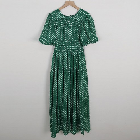 마이시즌 여성용 튤립 스모크 밴딩 원피스