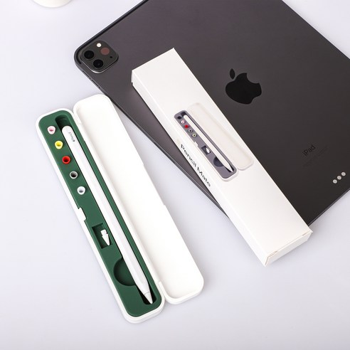 스몰포테이토 애플펜슬 프로 1세대 2세대 실리콘 수납 보관 케이스 필통 4컬러 펜슬메이트, 10mm, 글래셔 블루, 1개