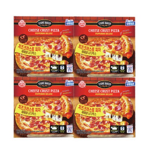 오뚜기 크러스트피자 페페로니디럭스 510g X 4개