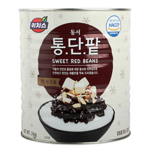 동서 리치스 통단팥 3kg 6개 (1박스), 70개 Best Top5