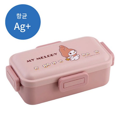 은이온항균 공간뚜껑 1단 런치박스 530ml PFLB6AG, 마이멜로디, 1개