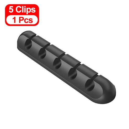 Essager 케이블 정리 홀더, 1pcs, 02 5clips-1개, 5칸