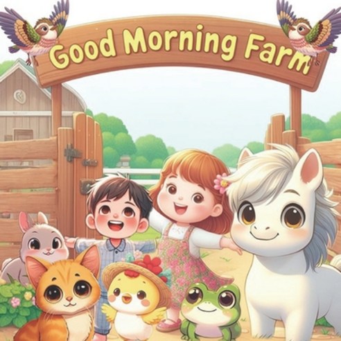 (영문도서) Good Morning&#65292;Farm: Good morning chicks ducks kittens horses frogs birds cows. Paperback, Independently Published, English, 9798869530066