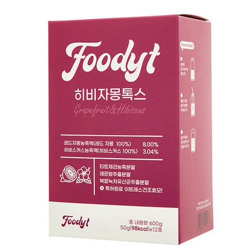 푸디트 히비자몽톡스, 600g, 1박스