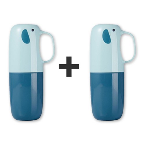 그리에티 여행용 휴대용 칫솔케이스 양치컵, 2개, 블루