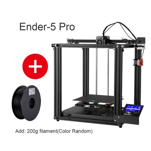 3d 프린터 대형 챔버 필라멘트 미니 가정용 creality ender-5 pro fdm 무소음 메인보드 2 y축 diy 인쇄 빌드 볼륨 220 x 220 x 300mm 압출기, 씨엔, 엔더-5 프로