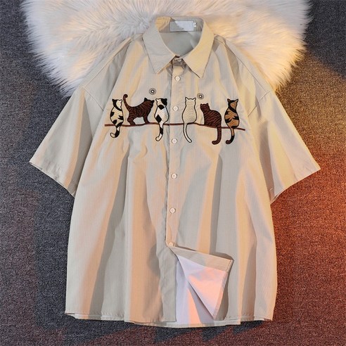 YANG 일본식 빈티지 반팔 셔츠 여성 여름 얇은 홍콩 스타일 복고풍 디자인 틈새 시장 요정 탑
