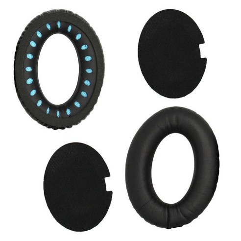 15 QC15용 2 PC 교체용 메모리 폼 이어 패드, 블랙, 설명, 설명