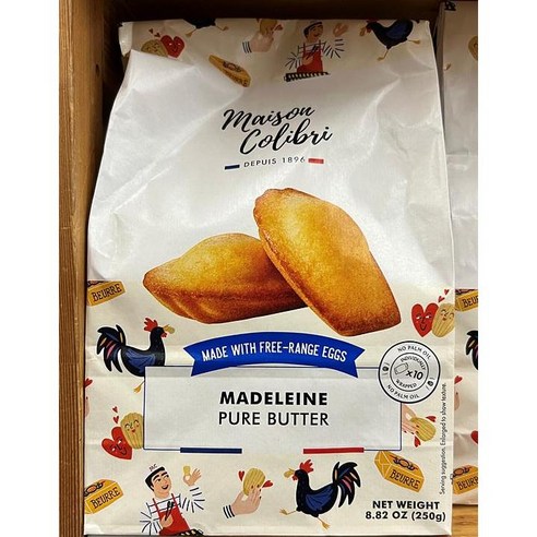 Maison Colibri Madeleine Pure Butter 메종 콜리브리 마들렌 퓨어버터 8.82oz(250g) 4팩, 250g, 4개