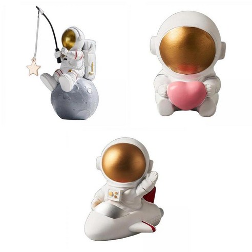 수지 우주 비행사 인형 창조적 인 캐릭터 우주인 책장 장식, 설명한대로